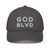 GOD BLVD - OG Logo - Charcoal Organic Dad Hat - Grey/White Embroidered