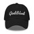 GOD BLVD - Cursive - Black Dad Hat - White Embroidered