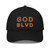 GOD BLVD - OG Logo - Black Organic Dad Hat - Orange/Old Gold Embroidered GOD BLVD - OG Logo - Black Organic Dad Hat - Orange/Old Gold Embroidered