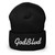GOD BLVD - Cursive - Black Cuffed Beanie - White Embroidered