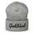 GOD BLVD - Cursive - Heather Grey Cuffed Beanie - Black Embroidered