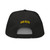 GOD BLVD - Arched - Black Flat Bill Cap - Yellow Gold Embroidery