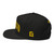 GOD BLVD - Arched - Black Flat Bill Cap - Yellow Gold Embroidery