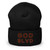 GOD BLVD - OG Logo - Black Cuffed Up Beanie - Maroon/Old Gold Embroidered