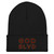 GOD BLVD - OG Logo - Black Cuffed Up Beanie - Maroon/Old Gold Embroidered