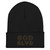GOD BLVD - OG Logo - Black Cuffed Up Beanie - Black/Old Gold Embroidered GOD BLVD - OG Logo - Black Cuffed Up Beanie - Black/Old Gold Embroidered