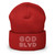 GOD BLVD - OG Logo - Red Cuffed Up Beanie - Red/White Embroidered