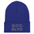 GOD BLVD - OG Logo - Blue Cuffed Up Beanie - Navy Blue/White Embroidered 