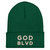 GOD BLVD - OG Logo - Spruce Green Cuffed Up Beanie - White/Old Gold Embroidered GOD BLVD - OG Logo - Spruce Green Cuffed Up Beanie - White/Old Gold Embroidered