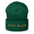 GOD BLVD - Straight Logo - Cuffed Up Beanie - Old Gold Embroidered