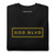 GOD BLVD - Black/Gold Embroidered Sign - Black Premium Sweatshirt