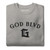 GOD BLVD - Arched with Capital G - Carbon Grey Premium Sweatshirt - Black Embroidered