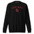 GOD BLVD - Arched with Capital G - Black Premium Sweatshirt - Red Embroidered 