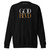 GOD BLVD - Black Premium Sweatshirt - Secondary Logo - White/Old Gold Embroidered