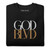 GOD BLVD - Black Premium Sweatshirt - Secondary Logo - White/Old Gold Embroidered