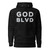 GOD BLVD - Embroidered OG Logo - Black Premium Hoodie (White/Old Logo)