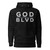 GOD BLVD - OG Logo - Where Victory is Certain  Black Premium Hoodie - White/Grey Embroidered 
