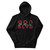 GOD BLVD - OG Logo - Where Victory is Certain - Black Premium Hoodie - Red/White Embroidered