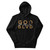 GOD BLVD - OG Logo - Where Victory is Certain - Black Premium Hoodie - Old Gold/White Embroidered