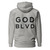 GOD BLVD - Carbon Grey Premium Hoodie - Black Print - Minimal Front / OG Logo Back 