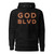 GOD BLVD - Embroidered OG Logo - Black Premium Hoodie (Old Gold/Red)