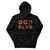 GOD BLVD - Embroidered OG Logo - Black Premium Hoodie (Old Gold/Red)