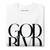 GOD BLVD - Secondary Logo - White Premium Sweatshirt - Black Print