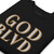 GOD BLVD - Embroidered Logo - Black Premium Sweatshirt (White/Old Gold)