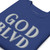 GOD BLVD - Embroidered Logo - Blue Premium Sweatshirt (White/Grey)