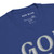 GOD BLVD - Embroidered Logo - Blue Premium Sweatshirt (White/Grey)