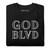 GOD BLVD - Embroidered Logo - Black Premium Sweatshirt (Black/White)