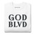 GOD BLVD - Embroidered Logo - White Premium Sweatshirt (Black/Grey) 