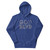 GOD BLVD - Embroidered Logo - Royal Blue Premium Hoodie (Navy Blue/White)