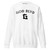 GOD BLVD - Arched G - White Premium Sweatshirt - Black Print