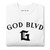 GOD BLVD - Arched G - White Premium Sweatshirt - Black Print