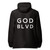 GOD BLVD - OG Logo - Black Lightweight Zip Up Windbreaker - Front/Back White Print