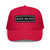 GOD BLVD - Red Foam Trucker Hat - Black/White Sign