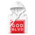 GOD BLVD - OG Logo - White Premium Hoodie - Red Print