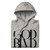 GOD BLVD - Secondary Logo - Carbon Grey Premium Hoodie - Black Print 