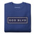 GOD BLVD - Navy/White Embroidered Sign - Blue Premium Sweatshirt