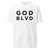 GOD BLVD - OG Logo - Where Victory is Certain - White Premium Tee - Print