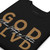 GOD BLVD - OG Logo - Where Victory is Certain - Black Premium Sweatshirt - Old Gold/White Embroidered