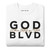 GOD BLVD - OG Logo - Where Victory is Certain - White Premium Sweatshirt - Black/Old Gold Embroidered