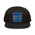 GOD BLVD - OG Logo - Black Snapback Hat - Blue/White Embroidered