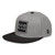 GOD BLVD - OG Logo - Black/Gray Snapback Hat - Black/White Embroidered