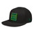 GOD BLVD - OG Logo - Black Snapback Hat - Green/Gold Embroidered 