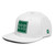 GOD BLVD - OG Logo - White Snapback Hat - Green/White Embroidered