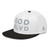 GOD BLVD - OG Logo - White/Black Snapback - Grey Embroidered (Grey Under Visor)