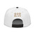 GOD BLVD - OG Logo - White/Black Snapback - Old Gold Embroidered (Grey Under Visor)