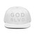 GOD BLVD - OG Logo - White Snapback - White Embroidered (Grey Under Visor)